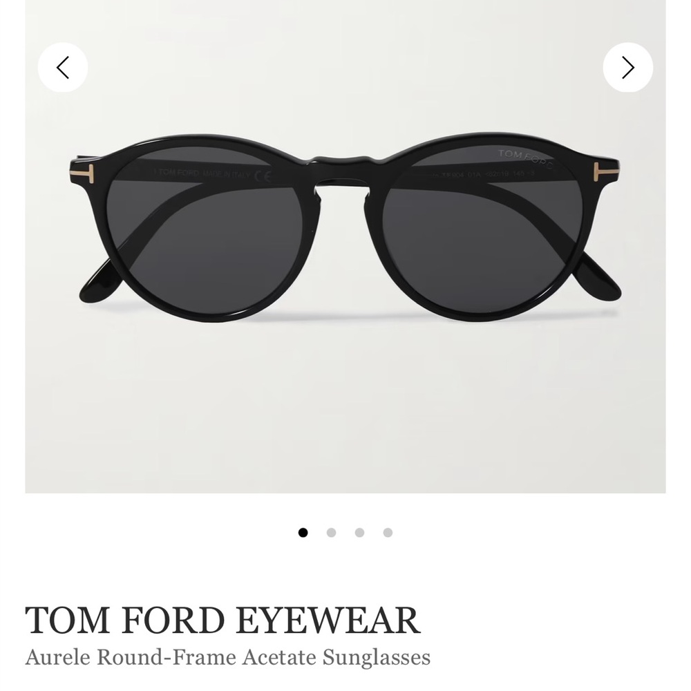 Tom Ford Classic Black Acetate Sunglasses